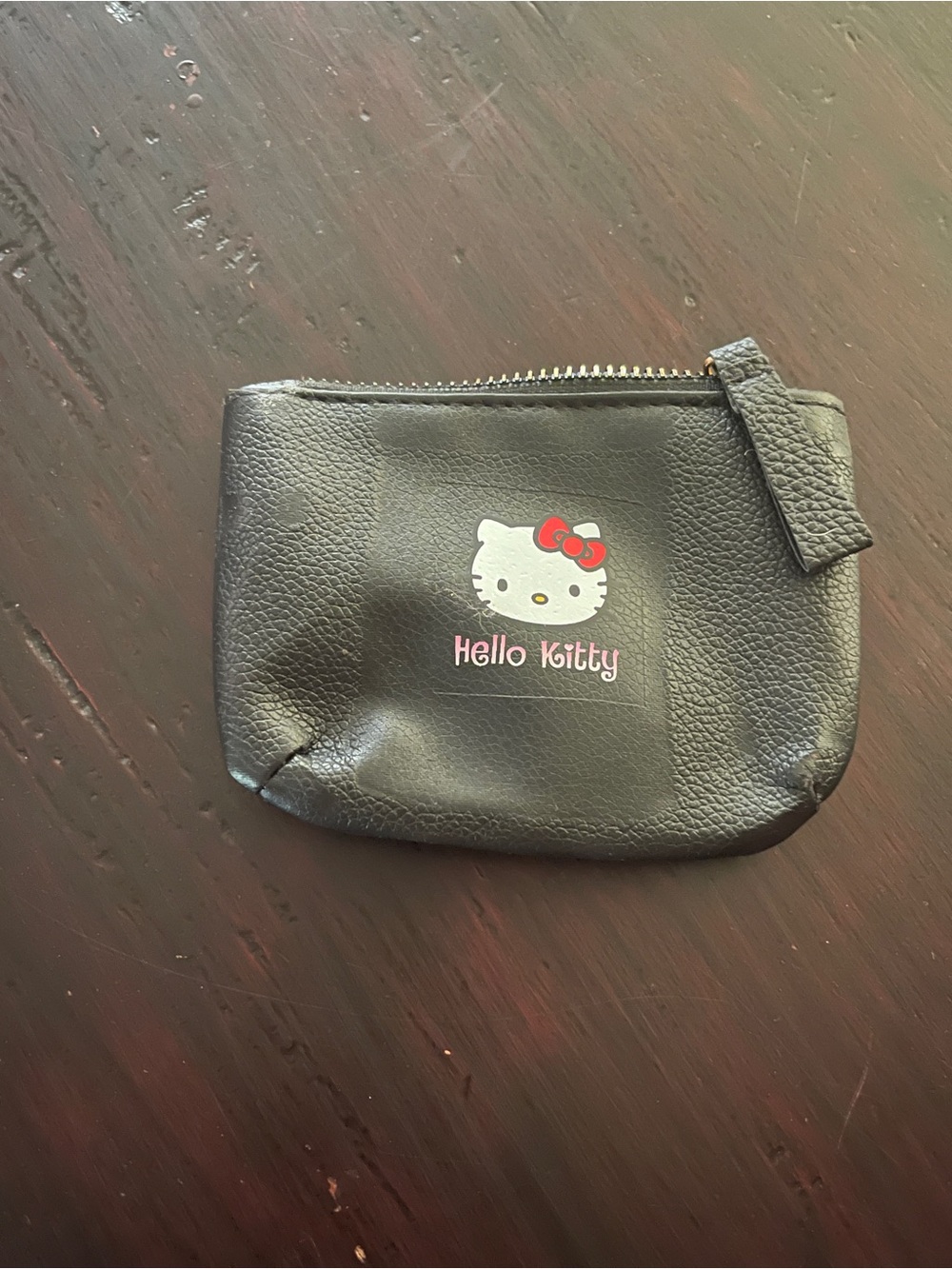 Hello Kitty Black Coin Purse with Red Bow Accent